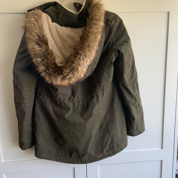 Army Green Winter Coat - Picture 3 of 6